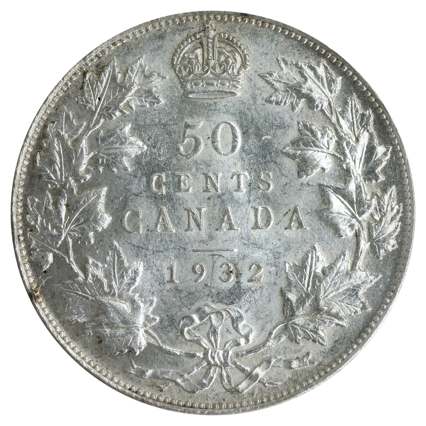 1932 Canada 50-cents ICCS Cerfified AU50