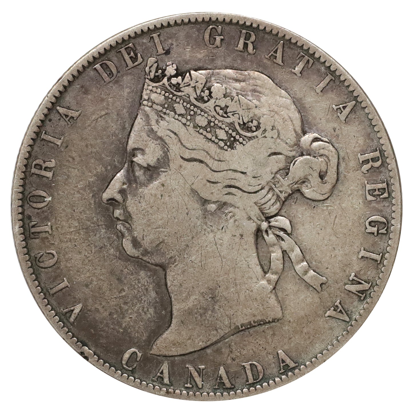 1892 Obv. 4 Canada 50-cents F-VF (F15) $