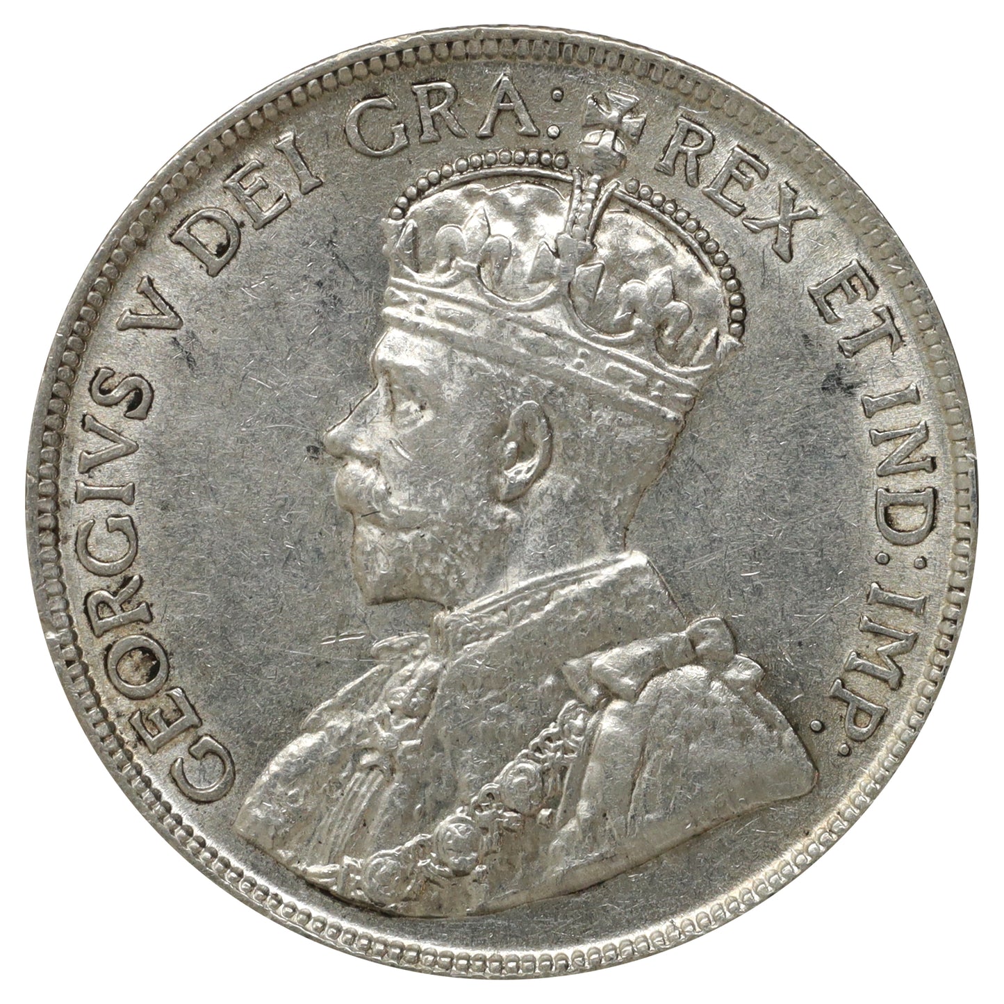 1920 Small 0 Canada 50-cents Almost Uncirculated (AU50) $