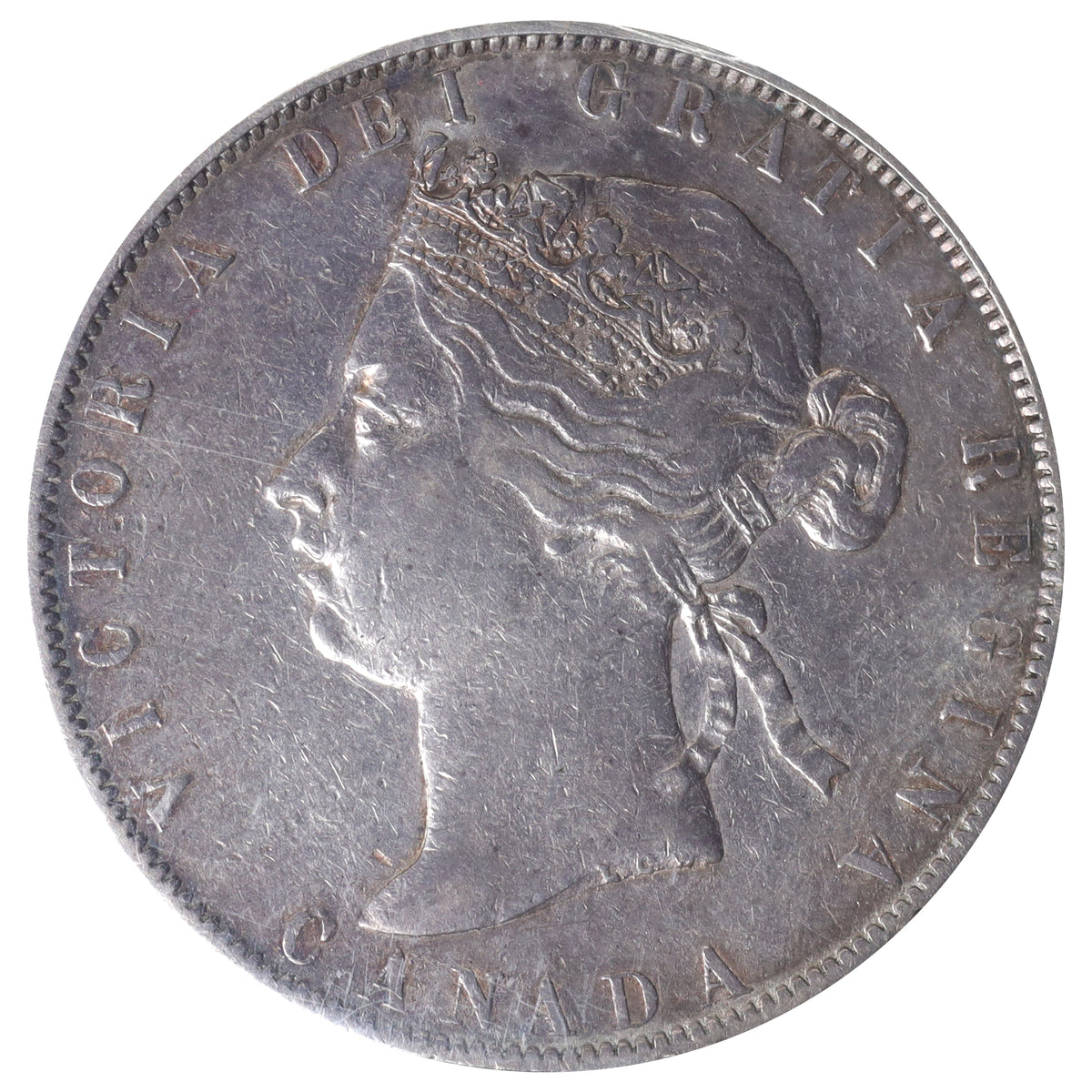 1872H Canada 50-cents ICCS Certified EF45
