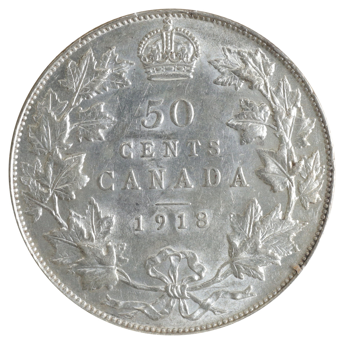 1918 Canada 50-cents ICCS Certified EF45