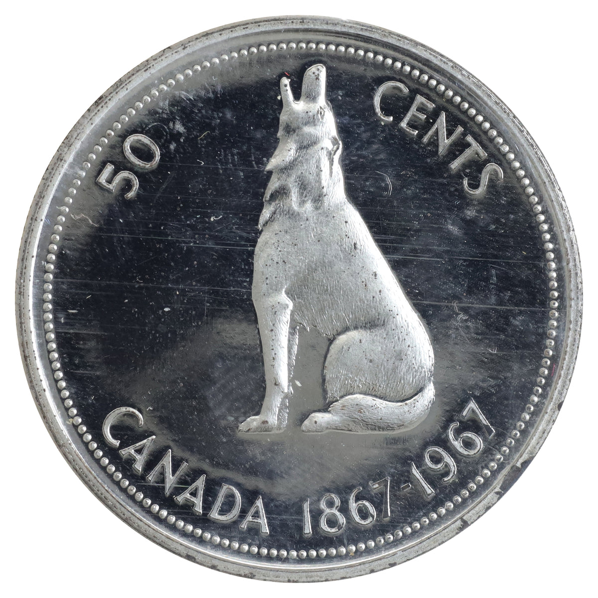 1967 Canada 50-cents ICCS Certified SP65 Heavy Cameo