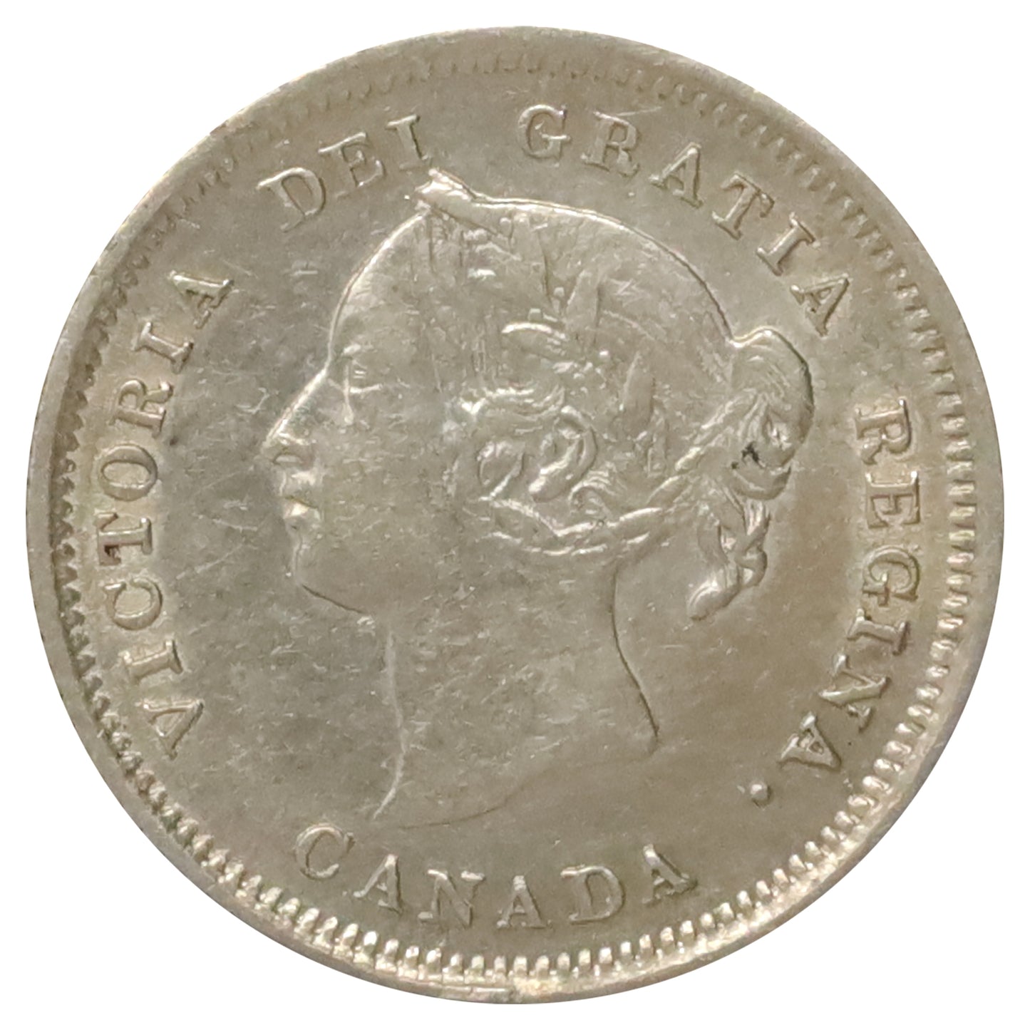 1880H Obv. 3 Canada 5-cents AU-UNC (AU55) $