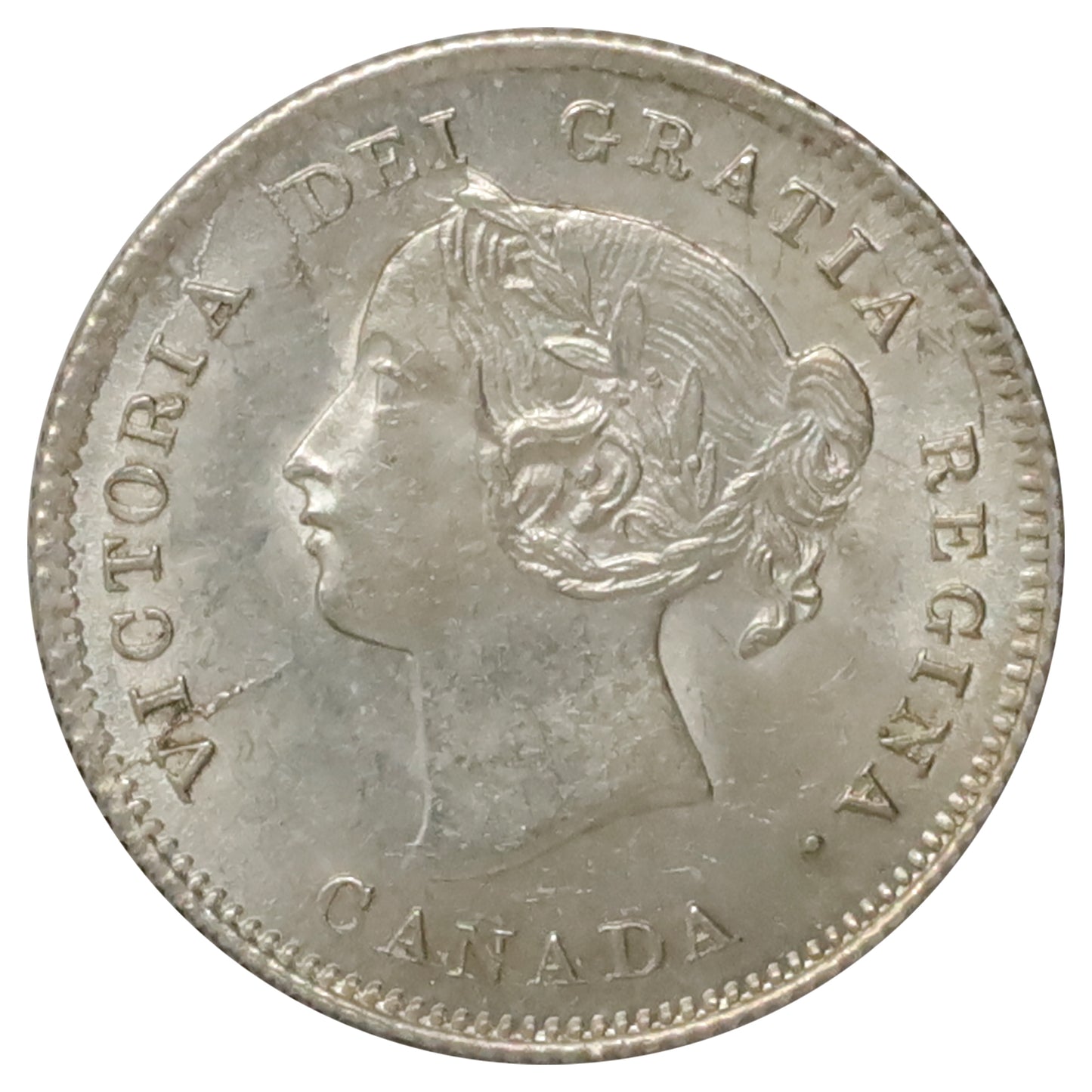 1870 Narrow Rim Canada 5-cents Brilliant Uncirculated (MS63) $