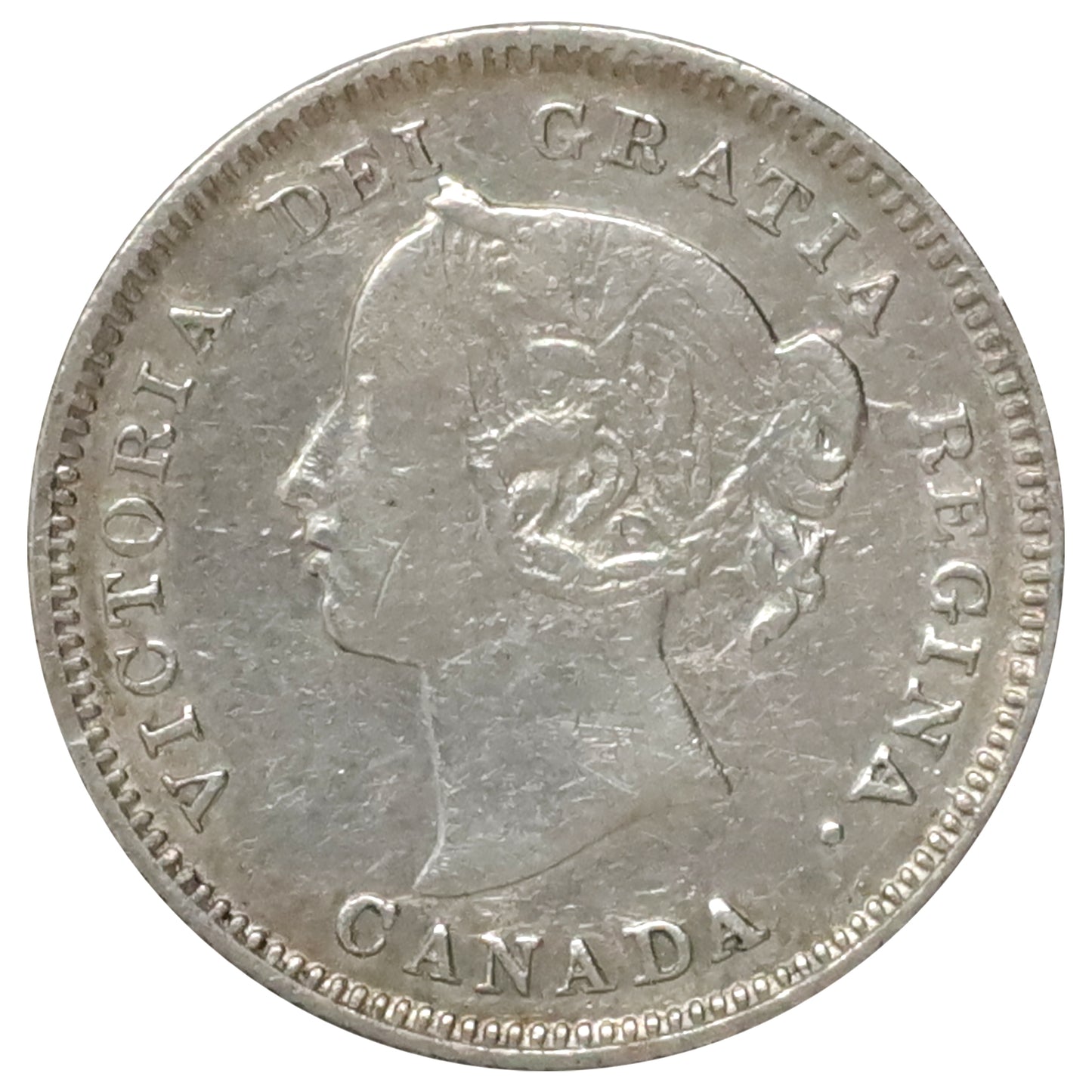 1884 Near 4 Canada 5-cents VF-EF (VF30) $