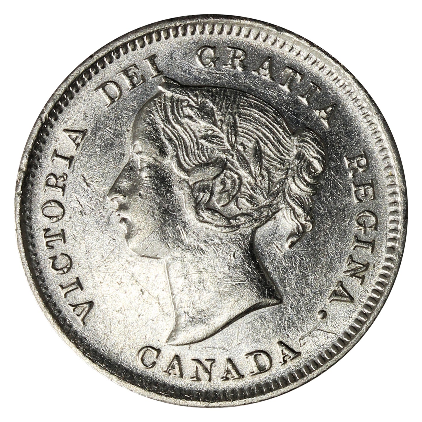 1900 Round 0's Canada 5-cents Extra Fine (EF40) $
