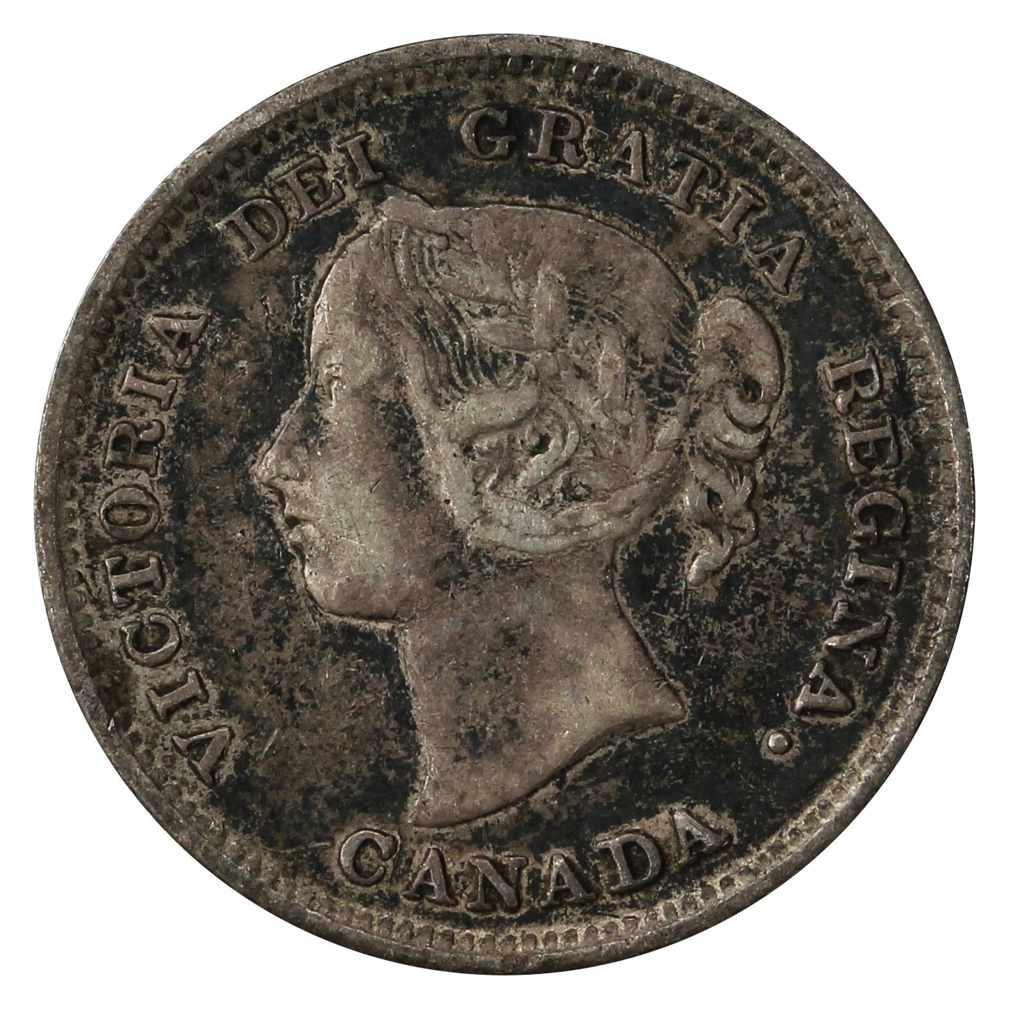 1886 Small 6 Canada 5-cents Very Fine (VF20)