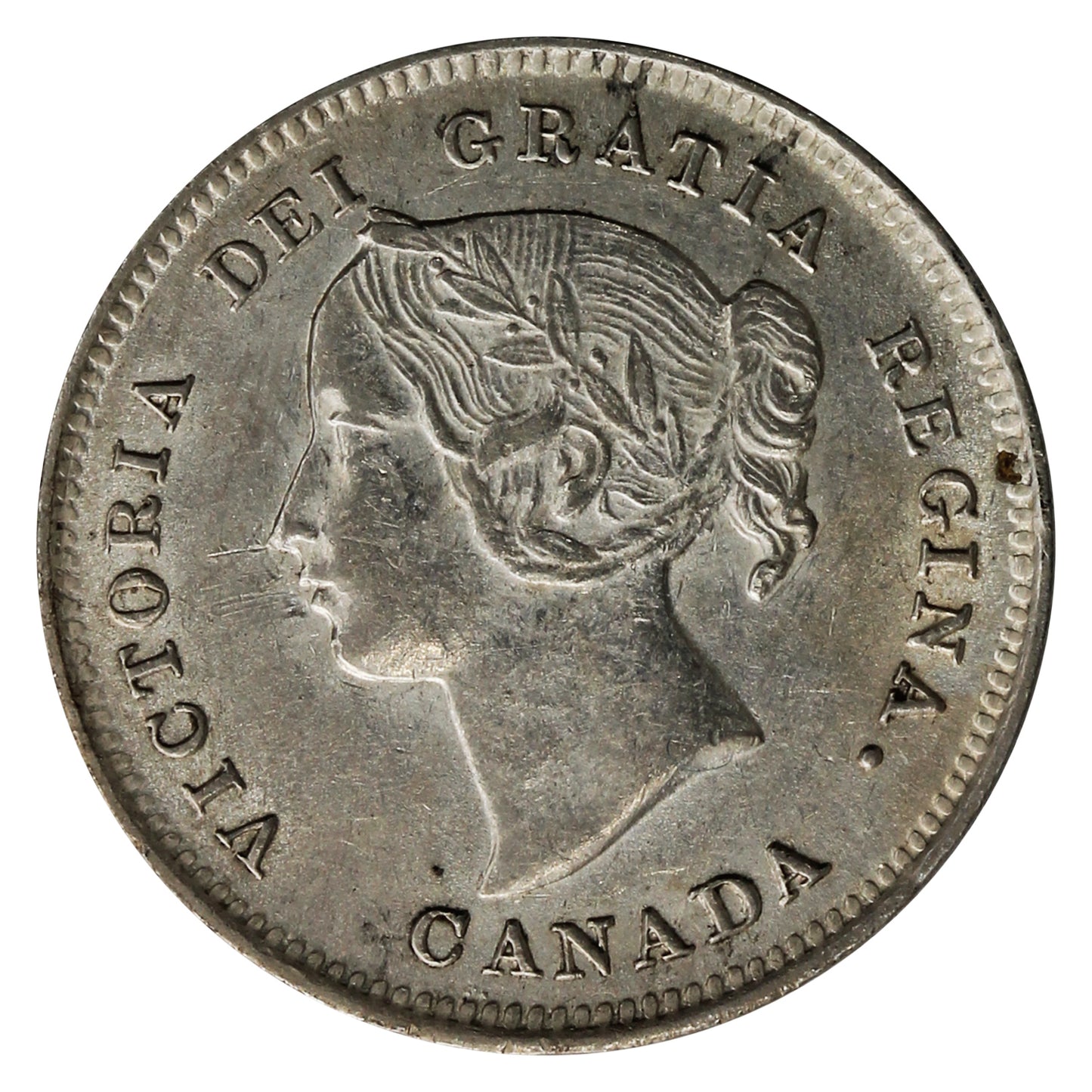 1897 Canada 5-cents Almost Uncirculated (AU50) $