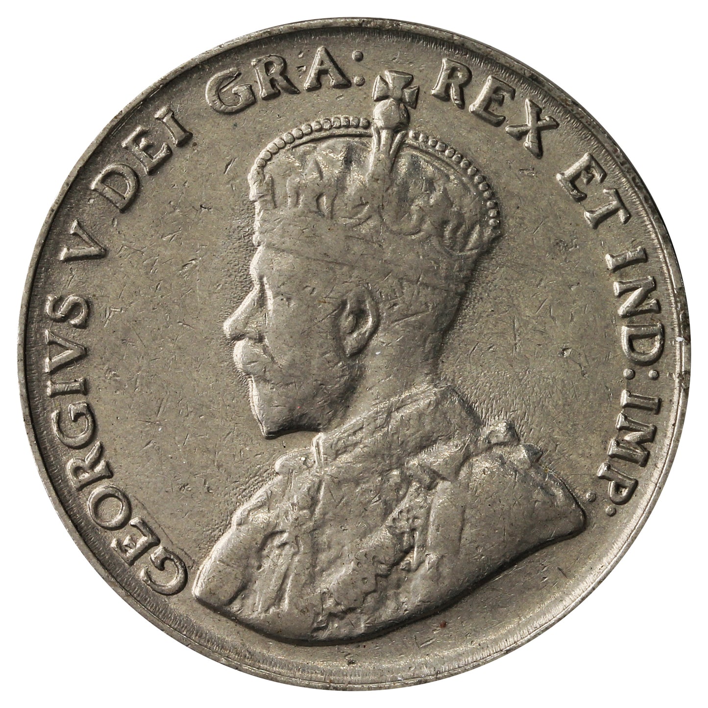1922 Near Rim Canada 5-cents Very Fine (VF20)