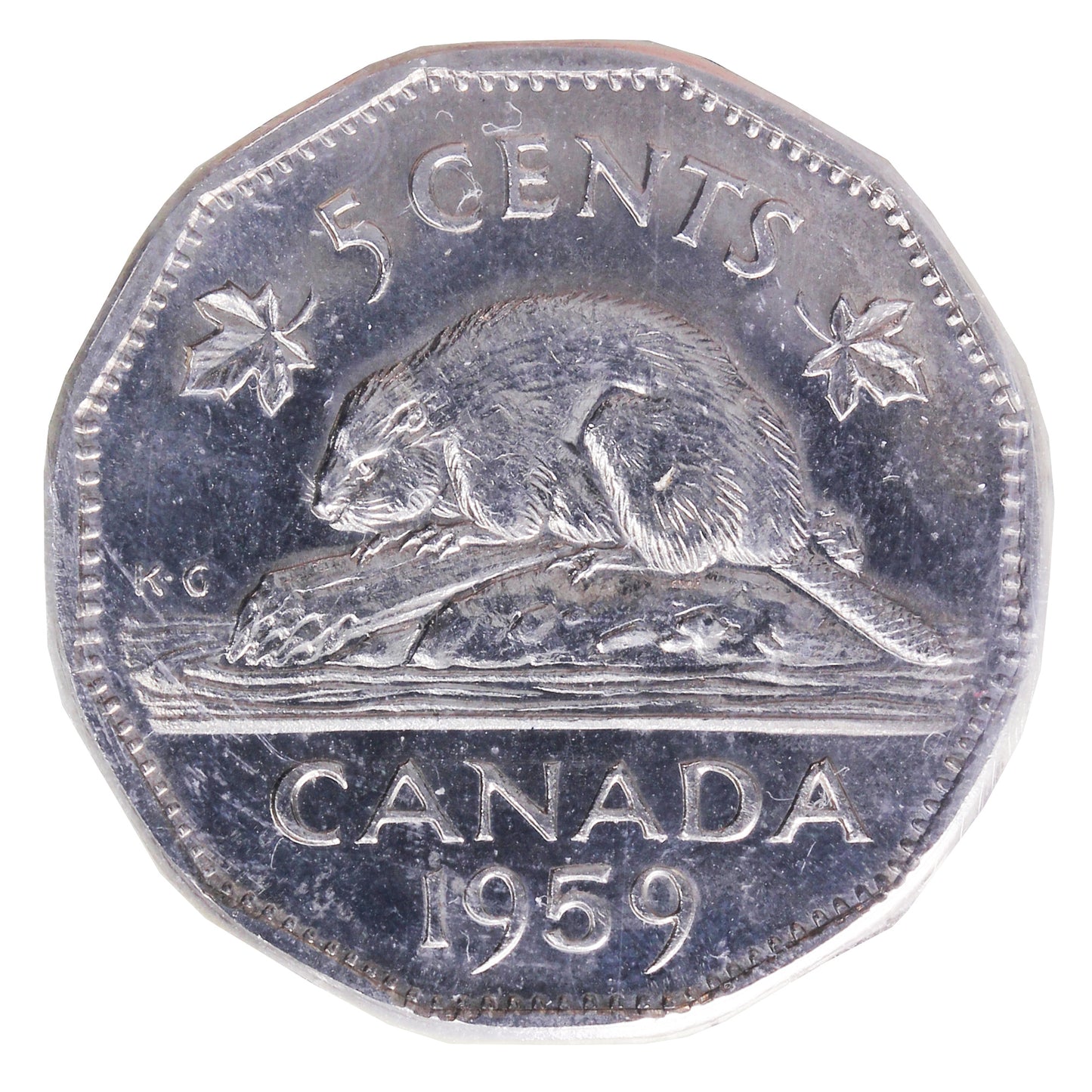 1959 Canada 5-cents ICCS Certified PL-66