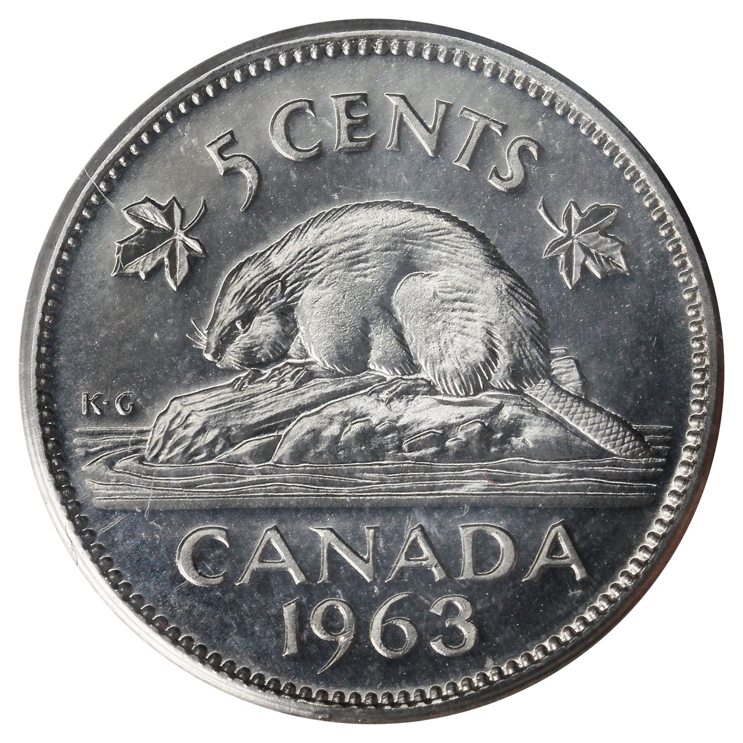 1963 Canada 5-cents ICCS Certified PL65 Heavy Cameo