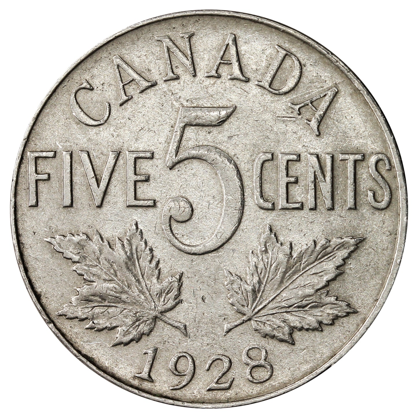 1928 Canada 5-cents Extra Fine (EF40)