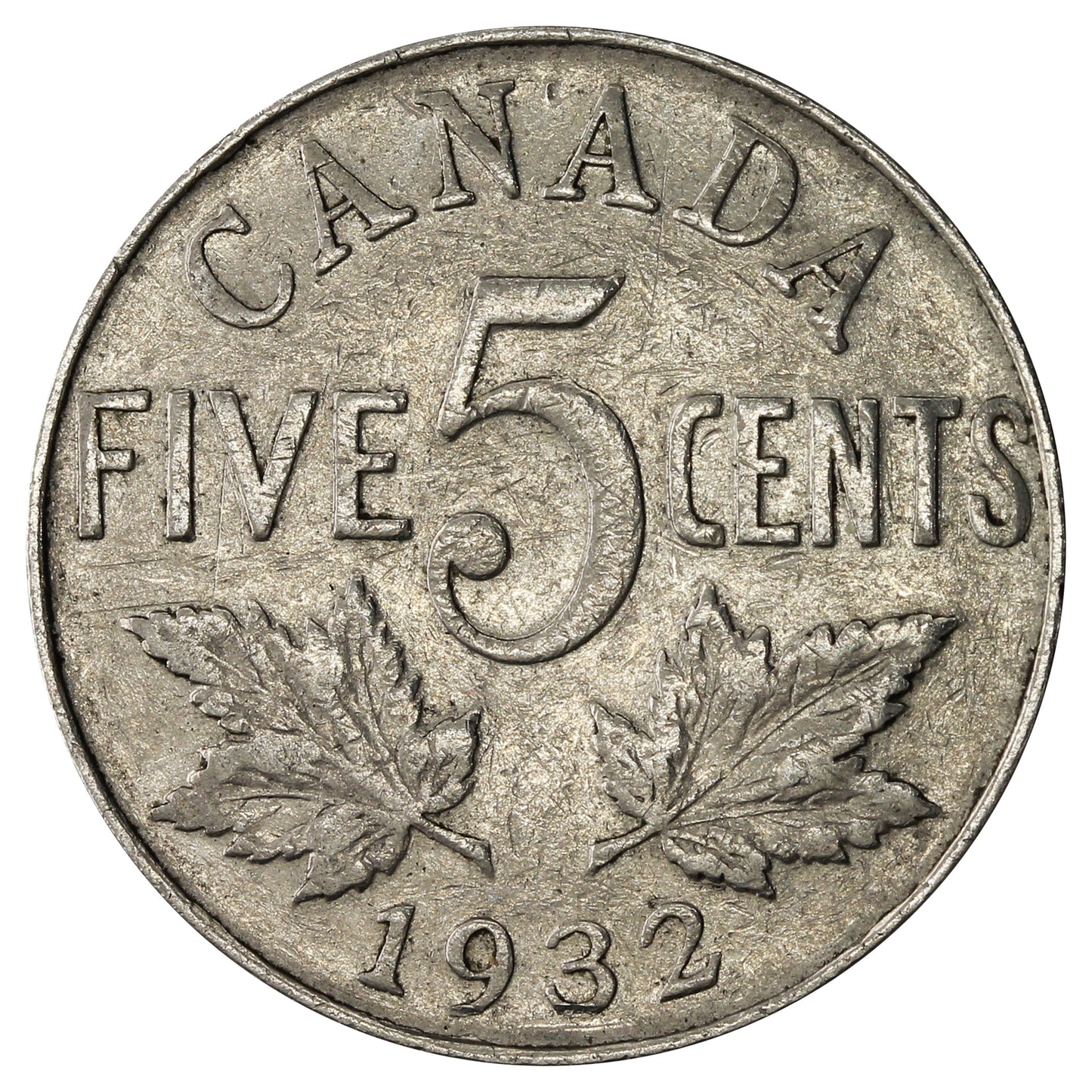 1932 Canada 5-cents F-VF (F15)