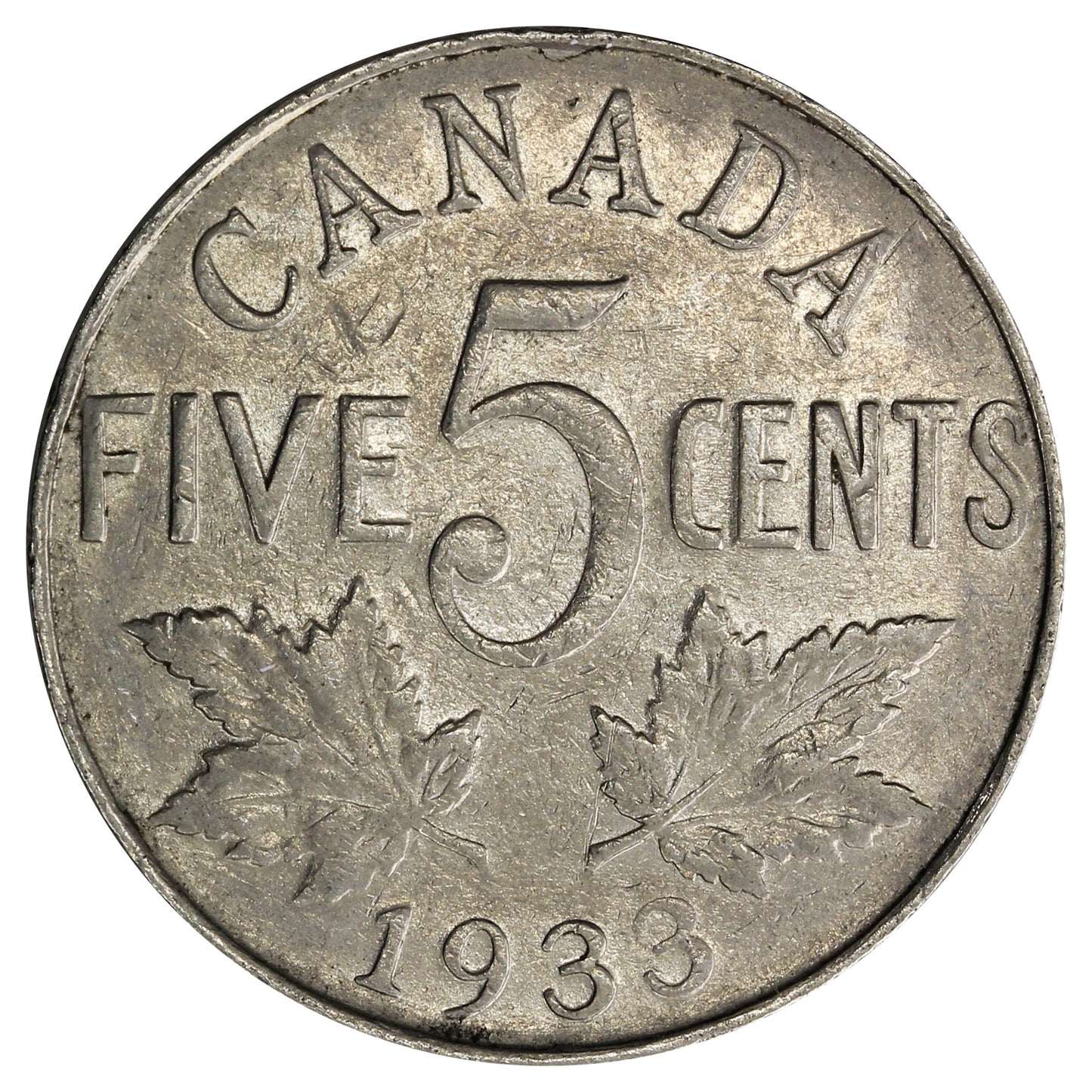 1933 Canada 5-cents Very Fine (VF20)