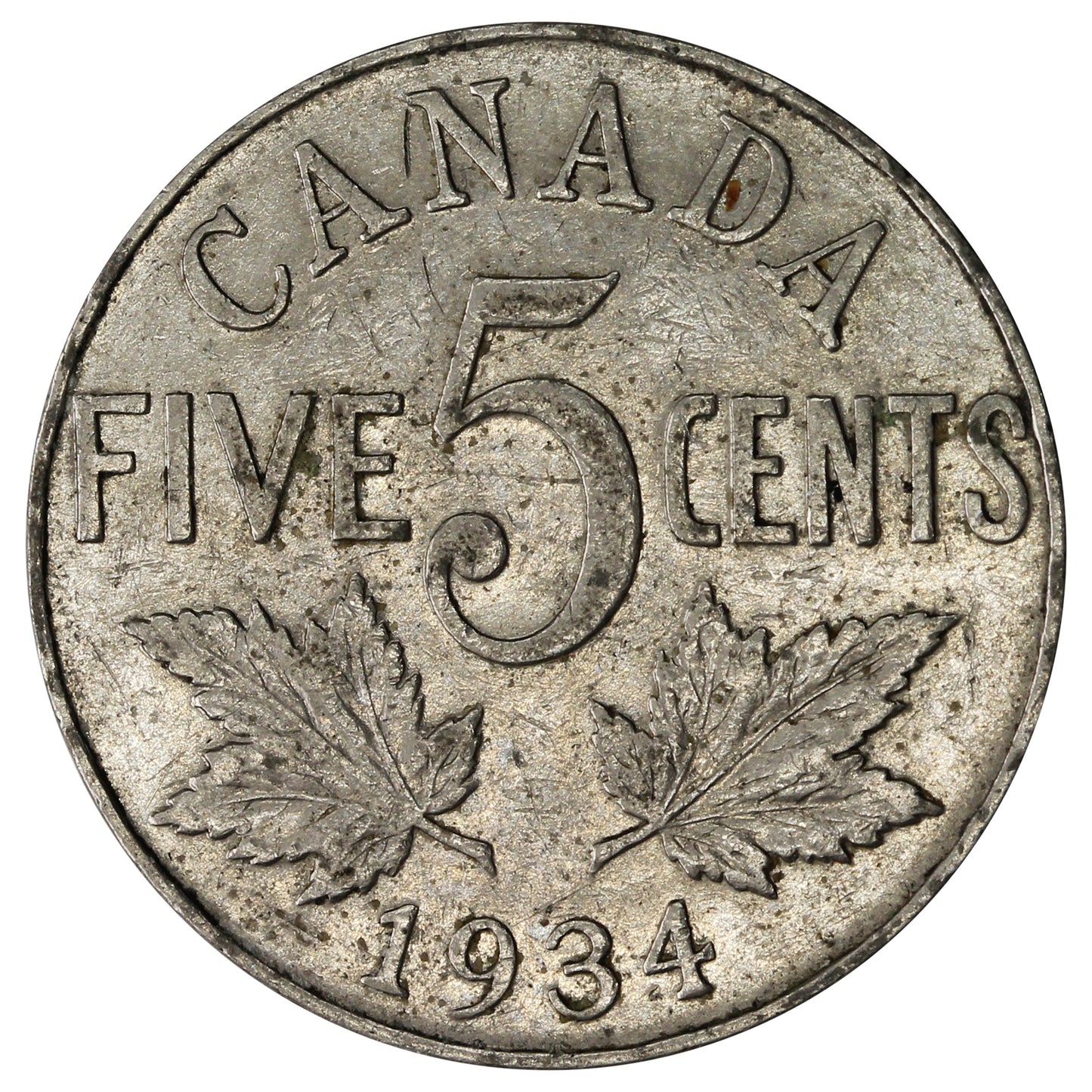 1934 Canada 5-cents Very Fine (VF20)