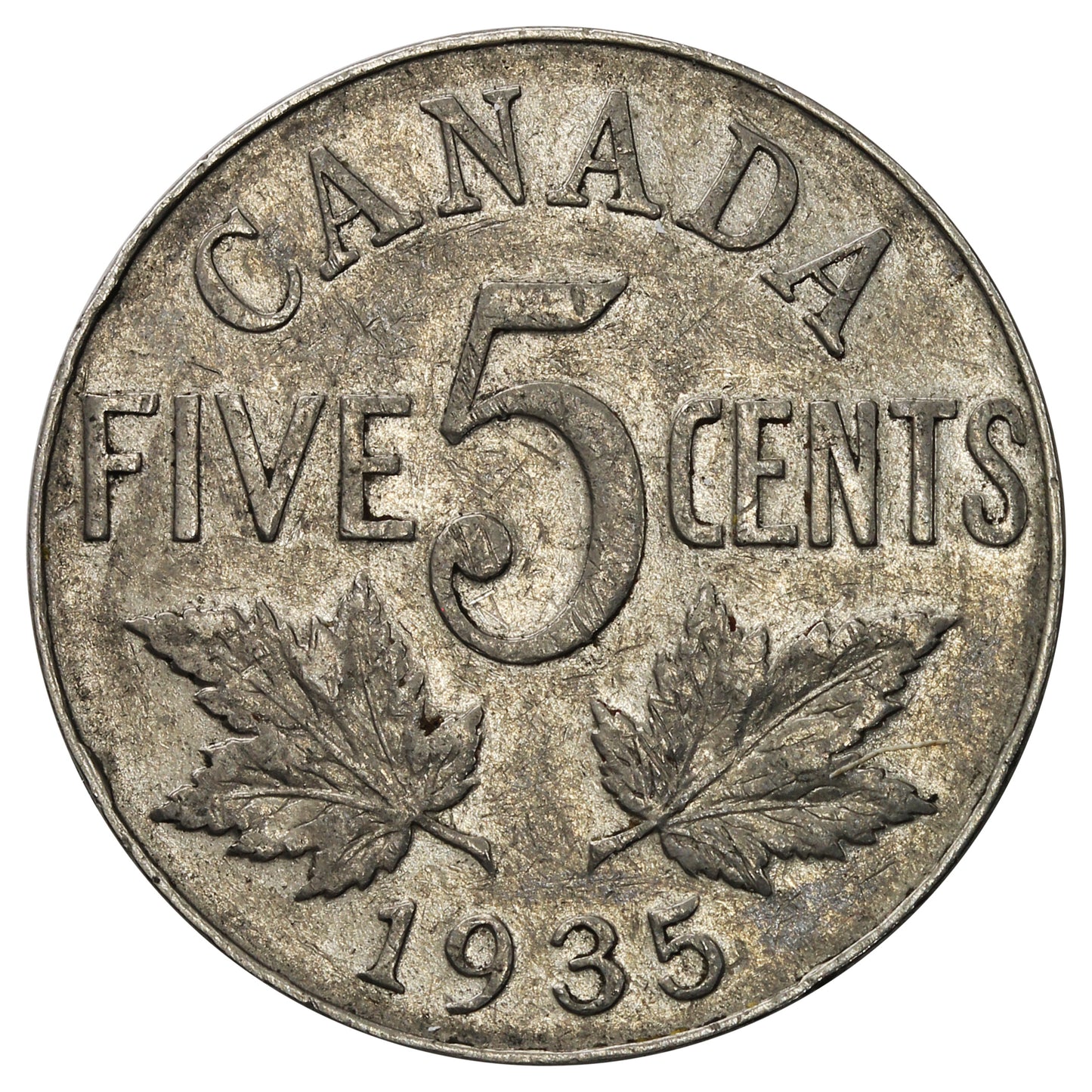 1935 Canada 5-cents F-VF (F15)