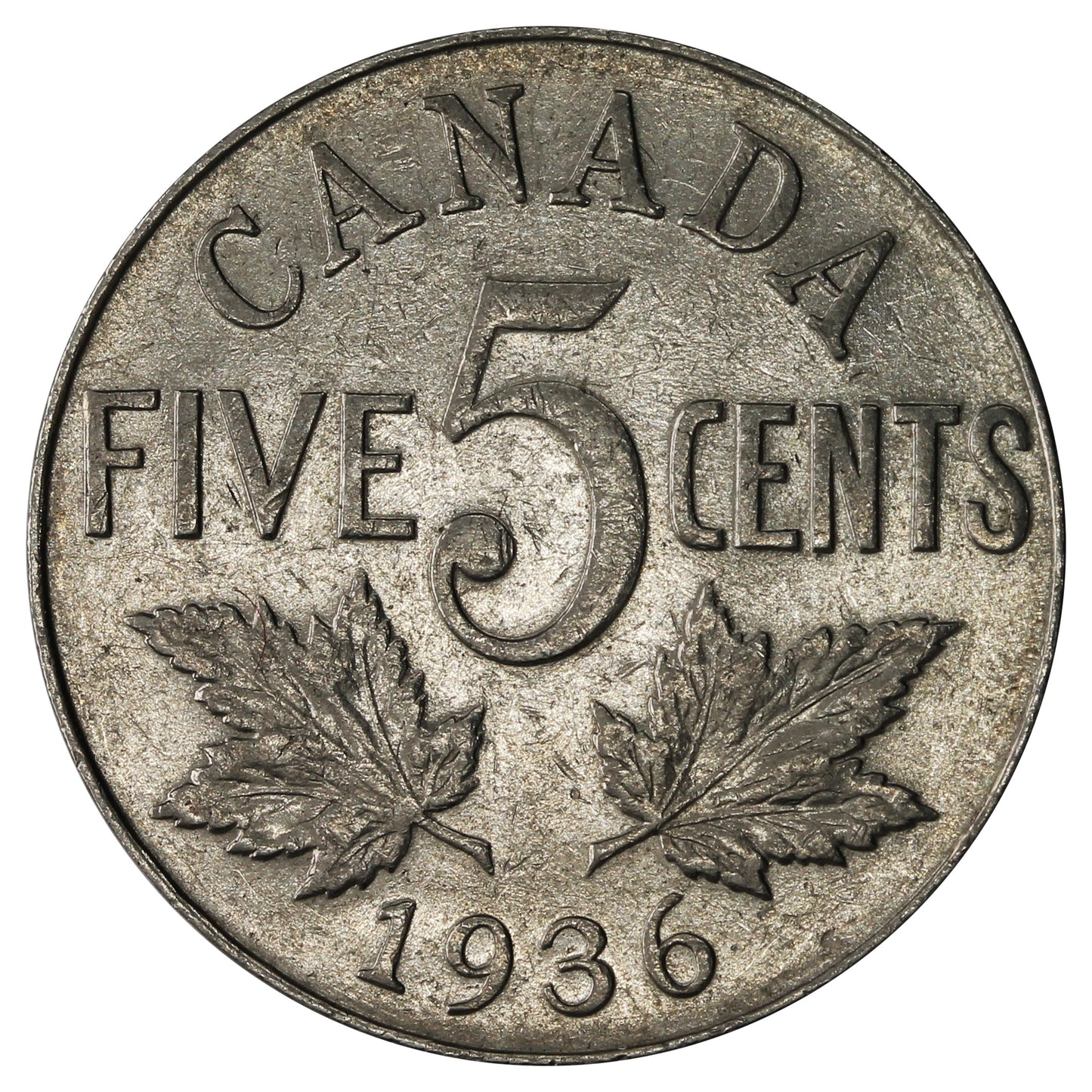 1936 Canada 5-cents VF-EF (VF30)