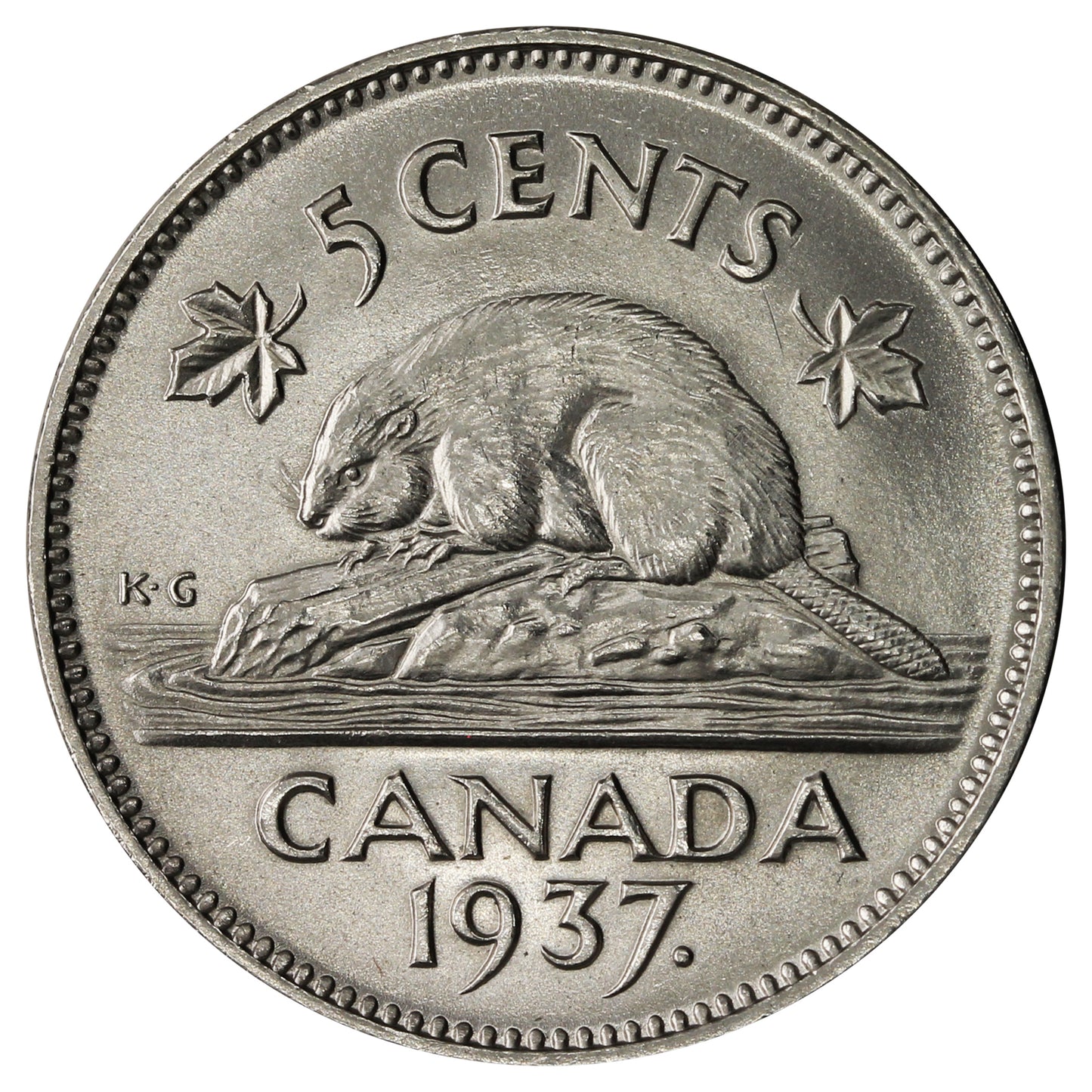 1937 Canada 5-cents Gem Brilliant Uncirculated (MS65) $
