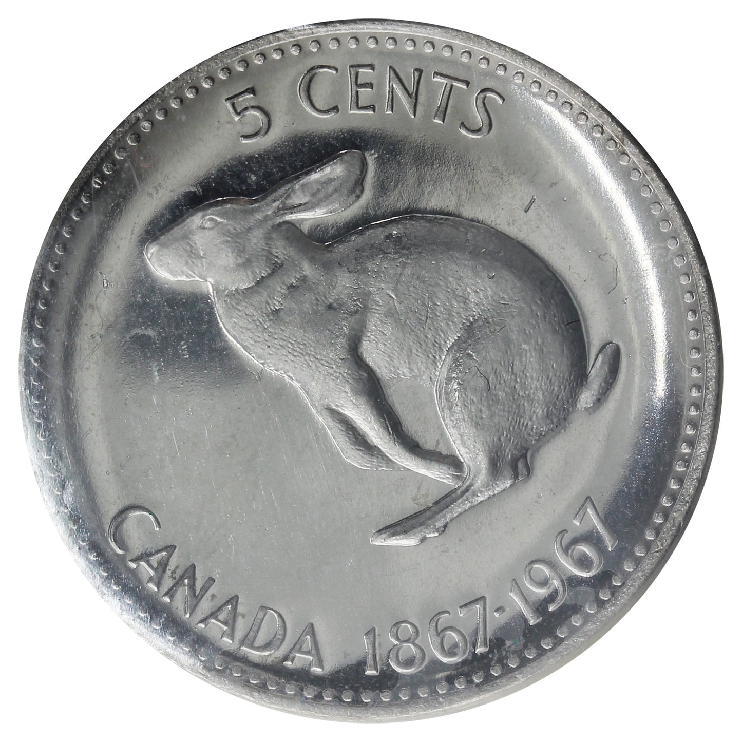 1967 Canada 5-cents ICCS Certified PL66 Heavy Cameo