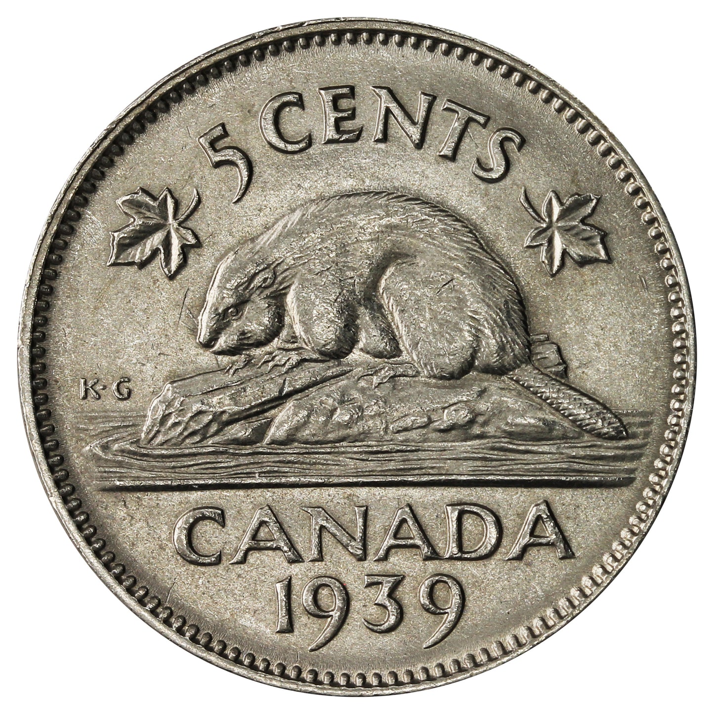 1939 Canada 5-cents Brilliant Uncirculated (MS63) $