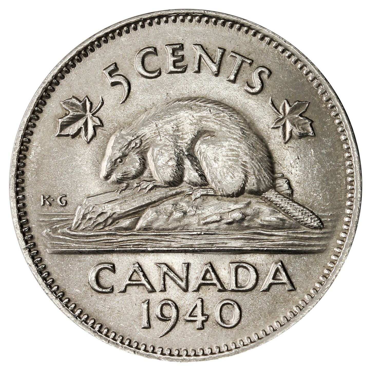1940 Canada 5-cents Choice Brilliant Uncirculated (MS64) $