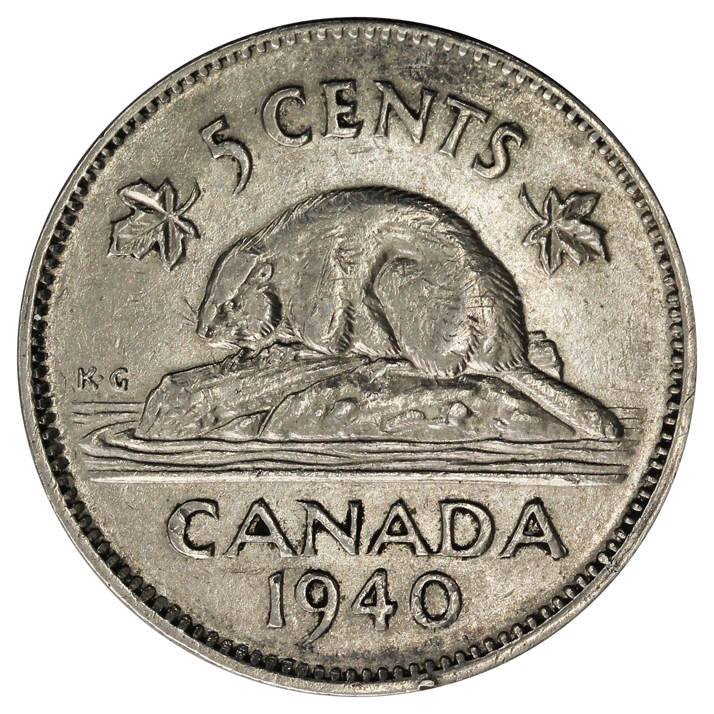1940 Canada 5-cents Extra Fine (EF40)