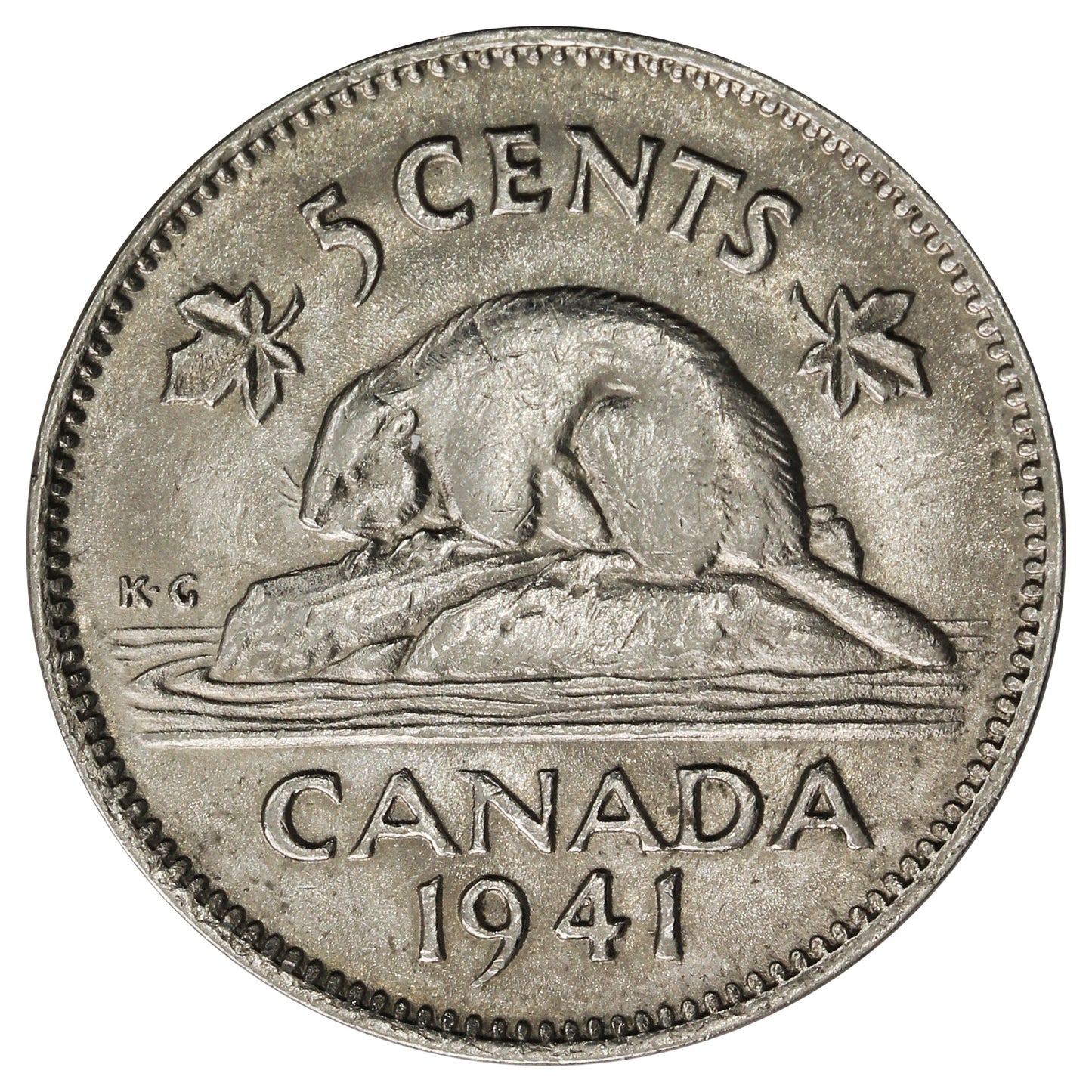 1941 Canada 5-cents AU-UNC (AU55)