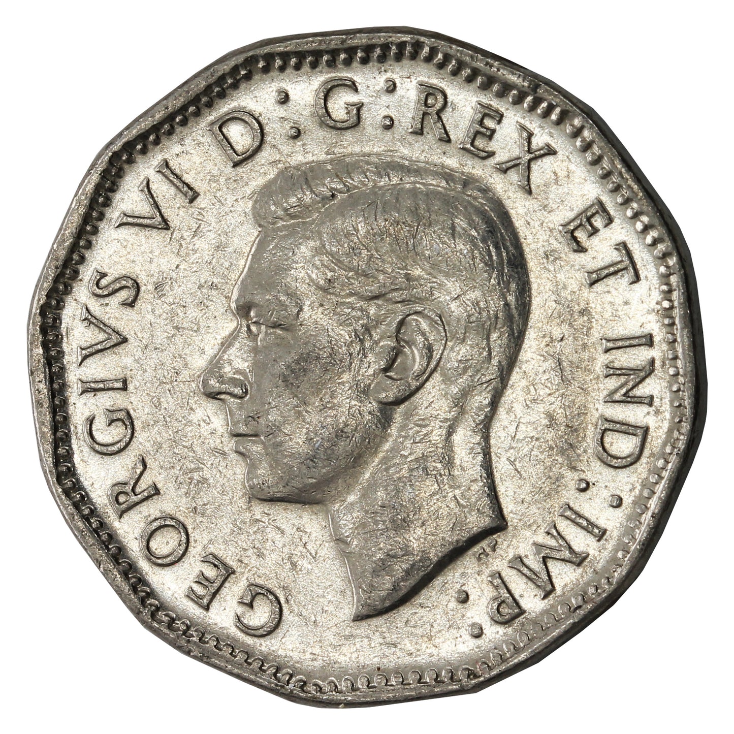 1947 Maple Leaf Canada 5-cents VF-EF (VF30)
