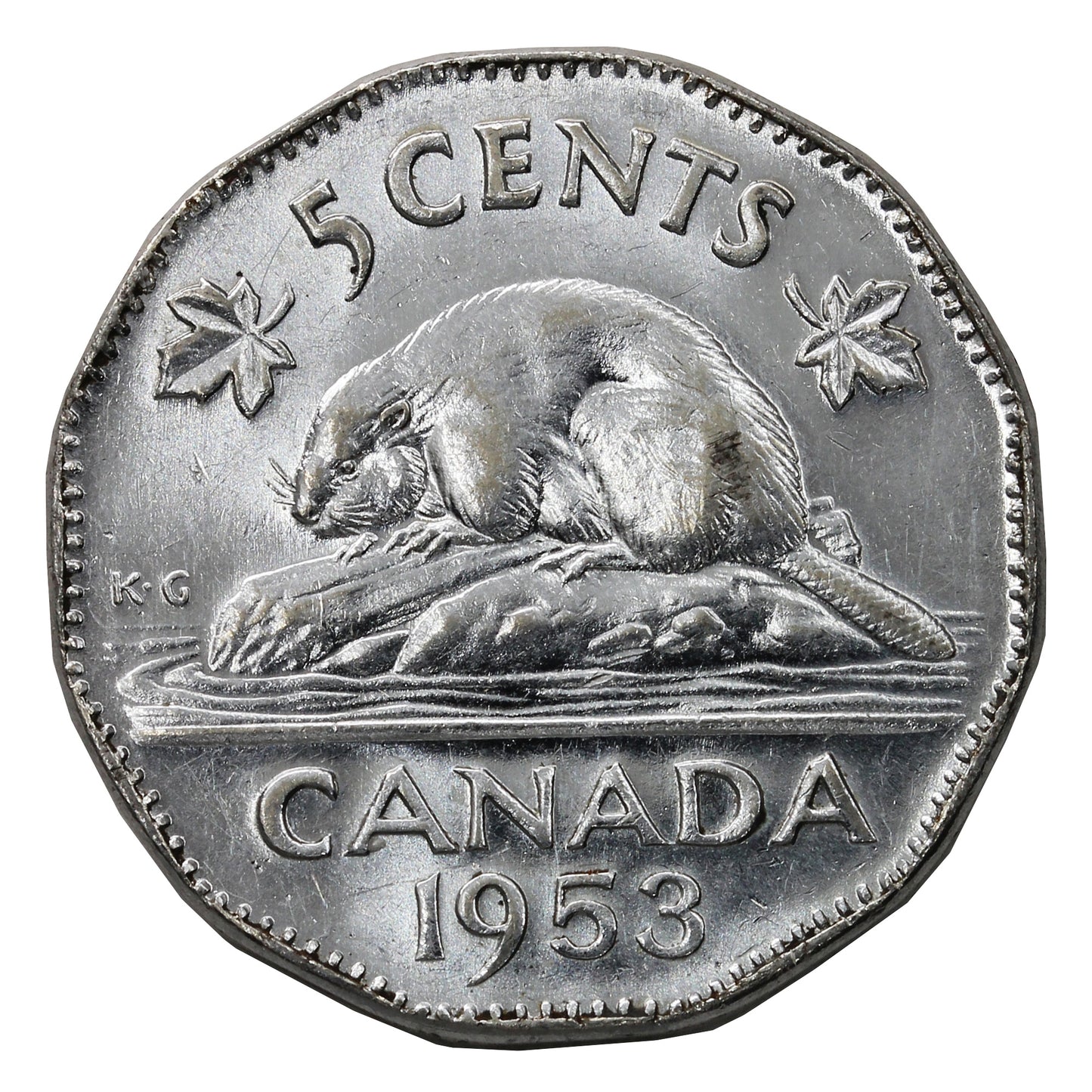 1953 NSS Canada 5-cents EF-AU (EF45)