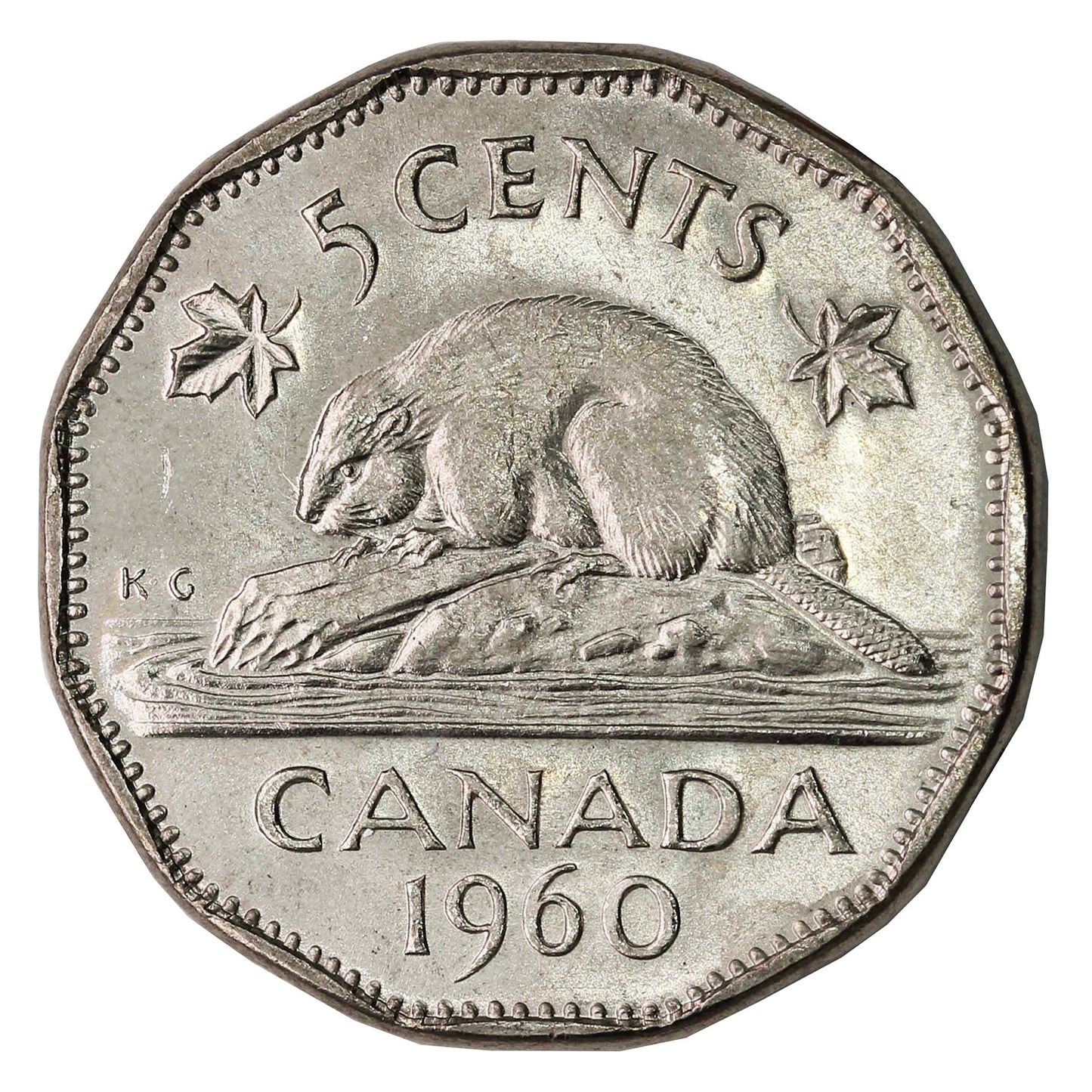 1960 Canada 5-cents Brilliant Uncirculated (MS63)