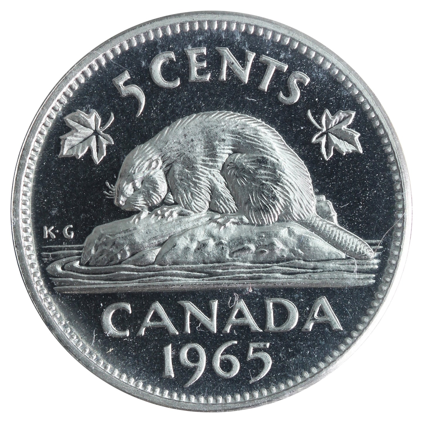 1965 Canada 5-cents ICCS Certified PL65 Heavy Cameo