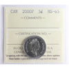2000P Canada 5-cents ICCS Certified MS65