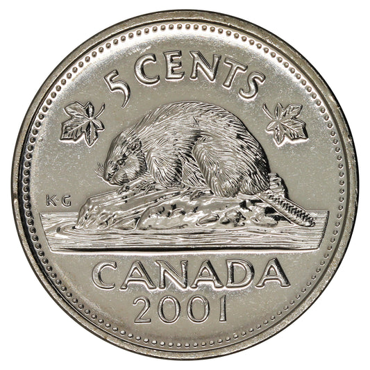 2001 Canada 5-cents Brilliant Uncirculated (MS63)