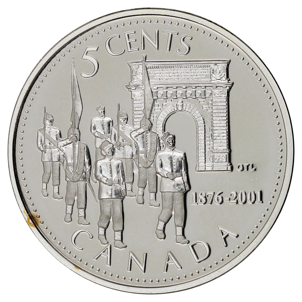 2001 Royal Military College of Canada 5-cents Silver Proof
