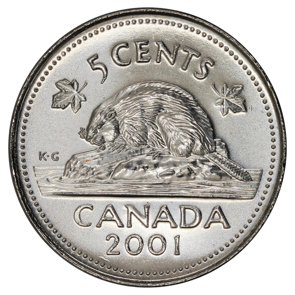 2001P Canada 5-cents Brilliant Uncirculated (MS63)