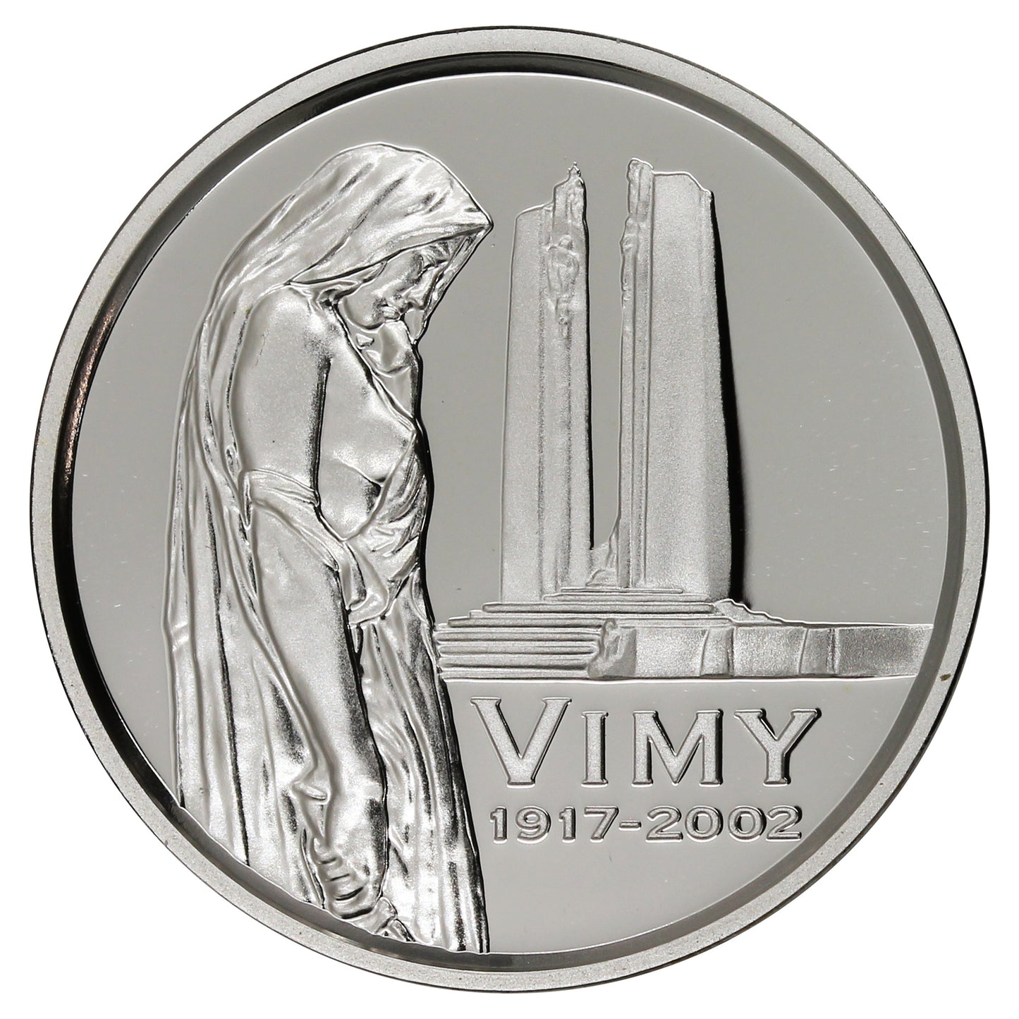 2002 Vimy Ridge Canada 5-cents Silver Proof_