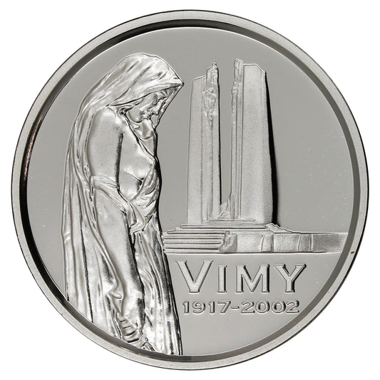 2002 Vimy Ridge Canada 5-cents Silver Proof_