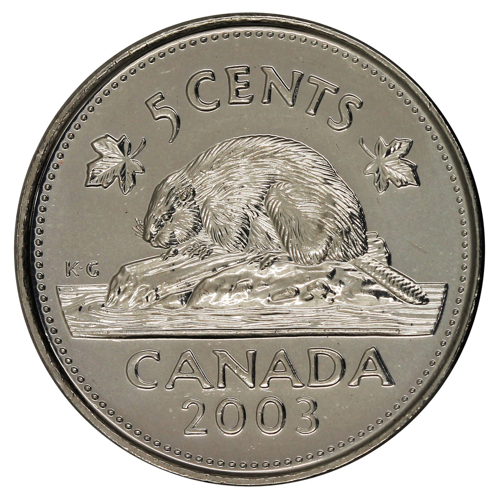 2003P New Effigy Canada 5-cents Brilliant Uncirculated (MS63)