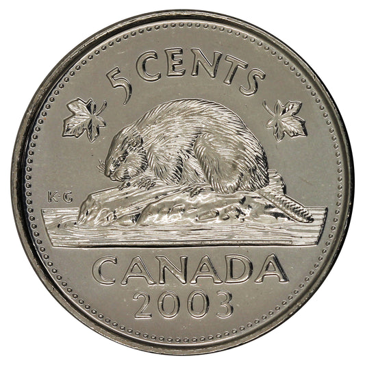 2003P New Effigy Canada 5-cents Brilliant Uncirculated (MS63)