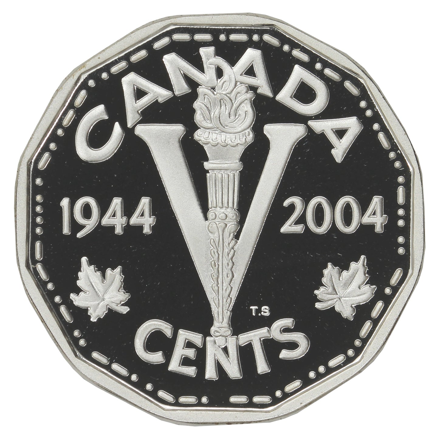 2004 D-Day Canada 5-cents Silver Proof
