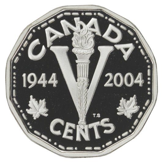 2004 D-Day Canada 5-cents Silver Proof