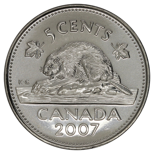 2007 Canada 5-cents Brilliant Uncirculated (MS63)