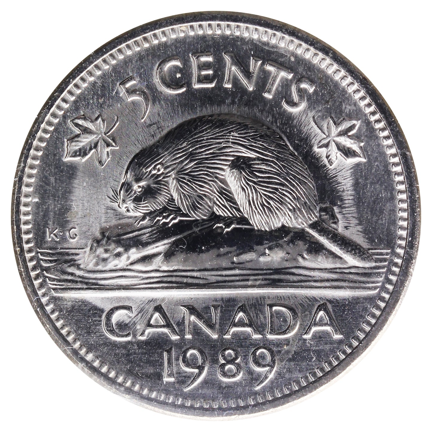 1989 Canada 5-cents ICCS Certified MS66