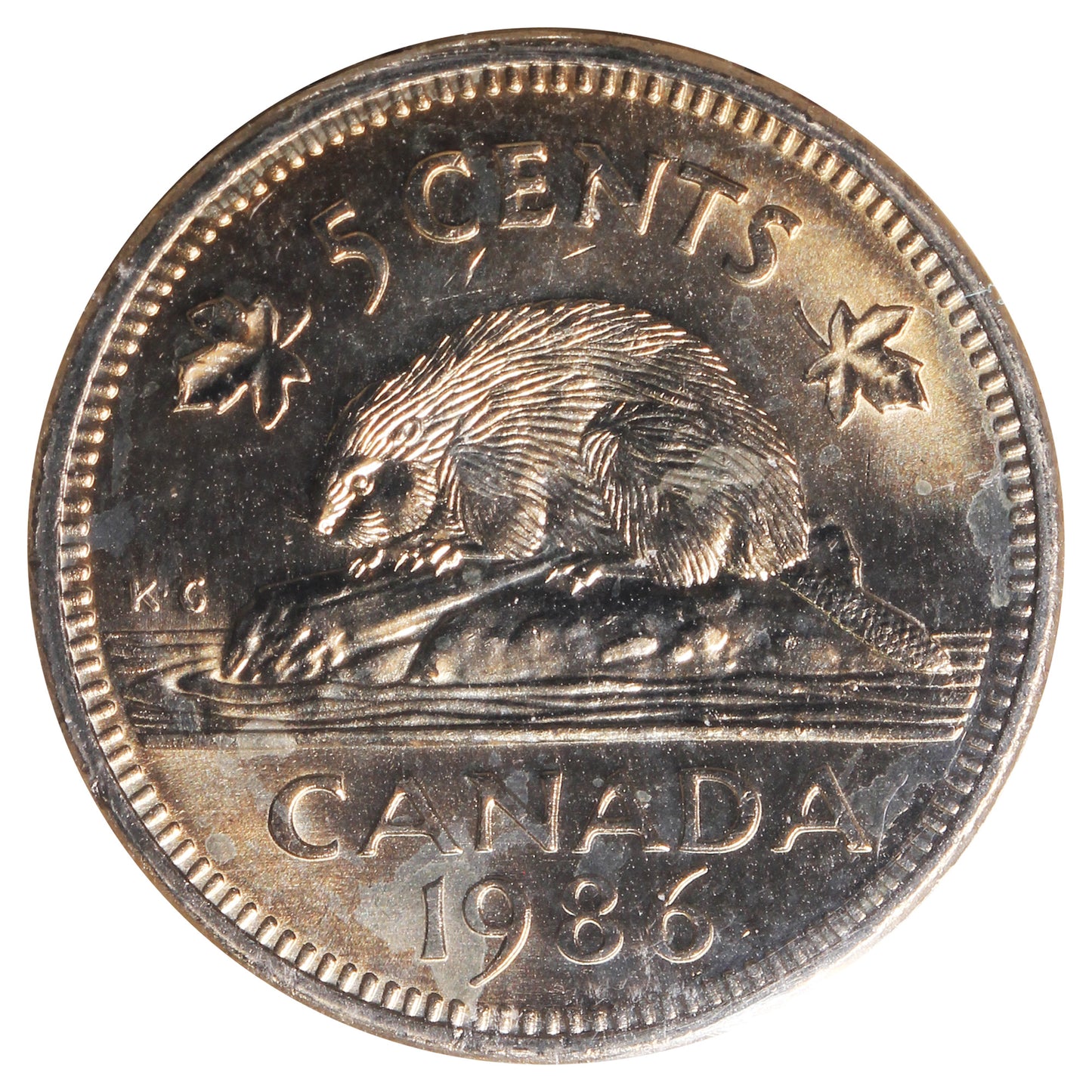 1986 Canada 5-cents ICCS Certified MS64