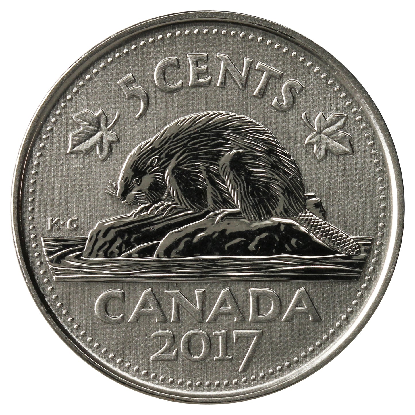 2017 Beaver Canada 5-cents Specimen