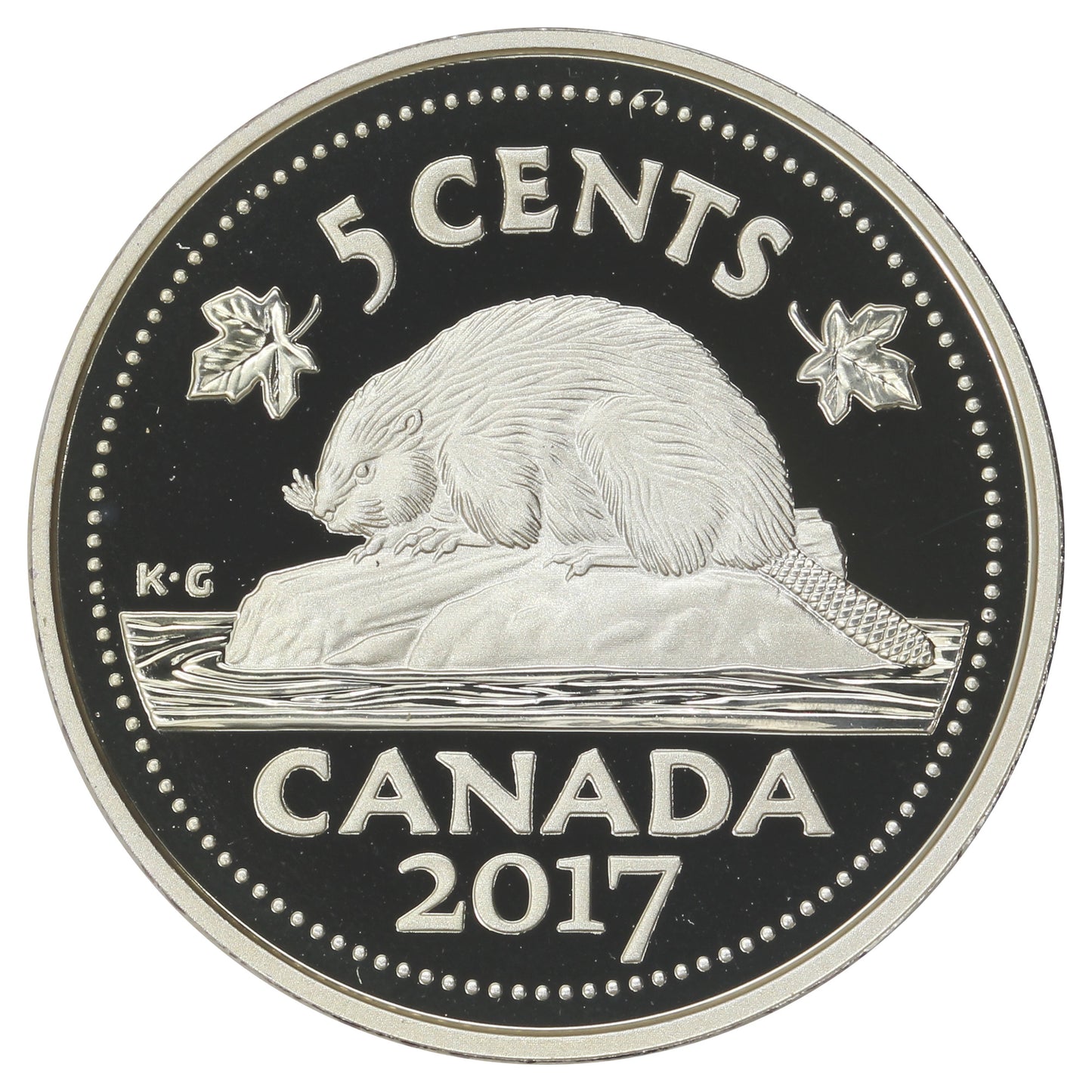 2017 Beaver Canada 5-cents Silver Proof (No Tax)