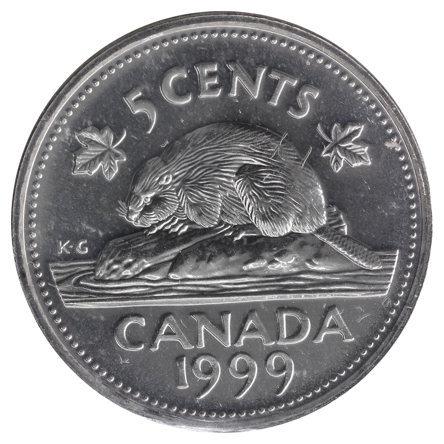 1999P Canada 5-cents ICCS Certified MS64 Numismatic BU