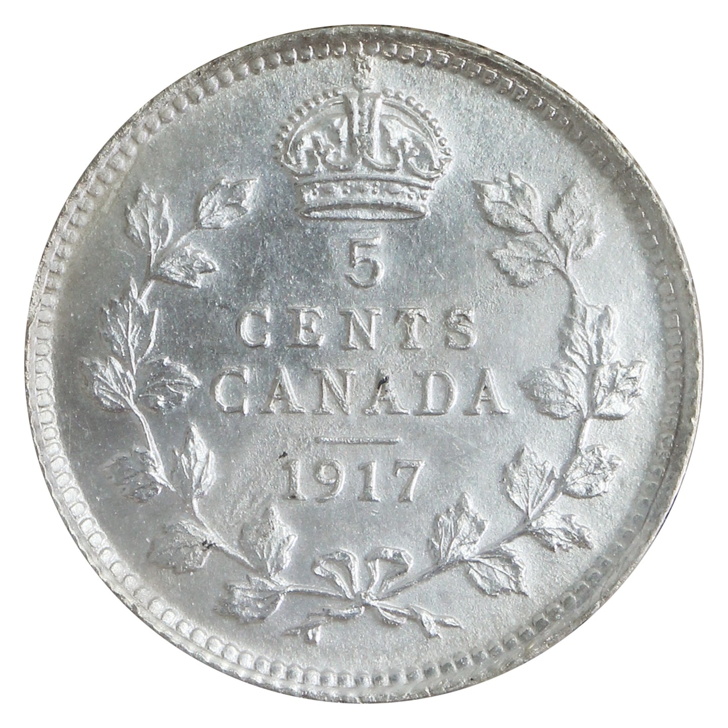 1917 Canada 5-cents ICCS Certified MS62