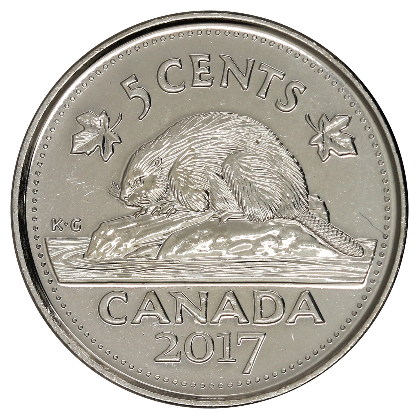 2017 Beaver Canada 5-cents Brilliant Uncirculated (MS63)
