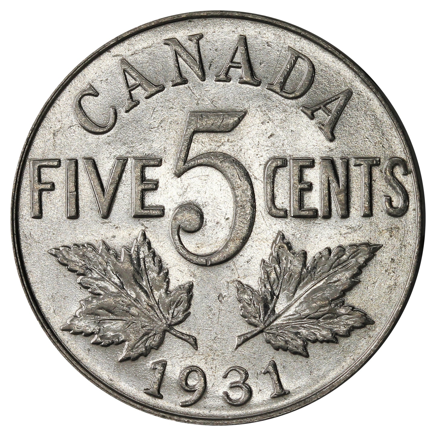 1931 Canada 5-cents Uncirculated (MS60) $
